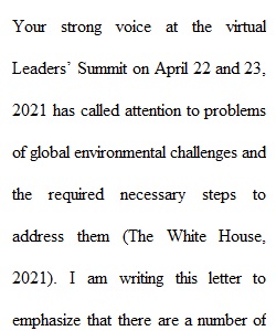 World leader letter assignment